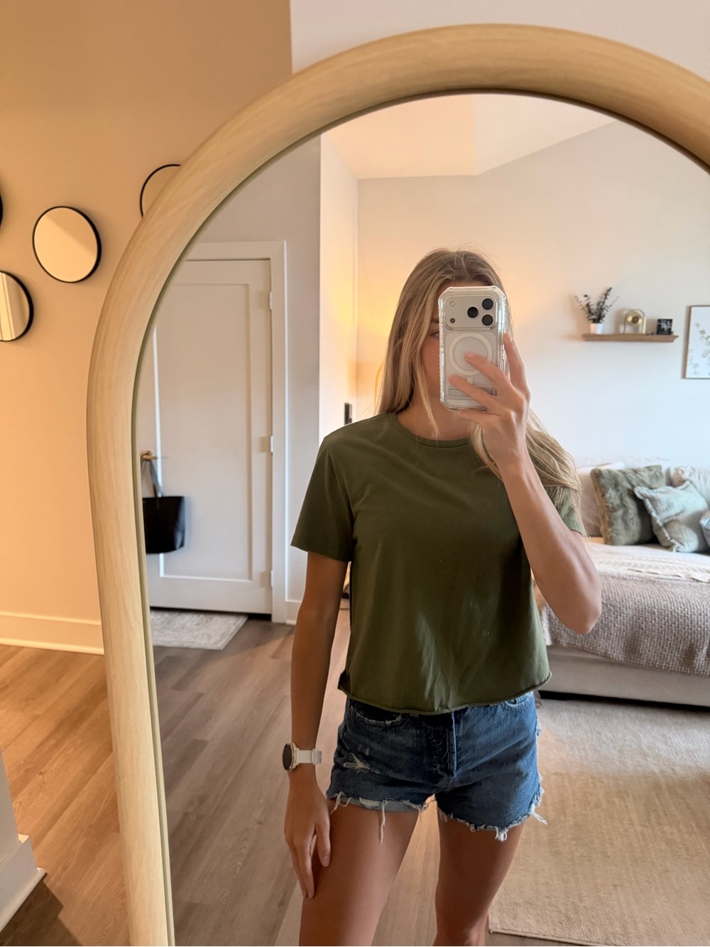 Goodfellow & Co Olive Green Short Sleeve Crewneck Tee